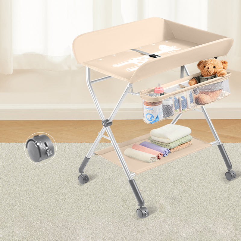 Metal Folding Changing Table Modern Baby Changing Table with Shelf