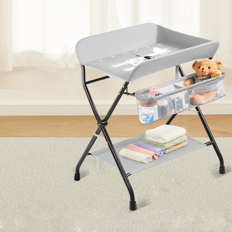 Metal Folding Changing Table Modern Baby Changing Table with Shelf