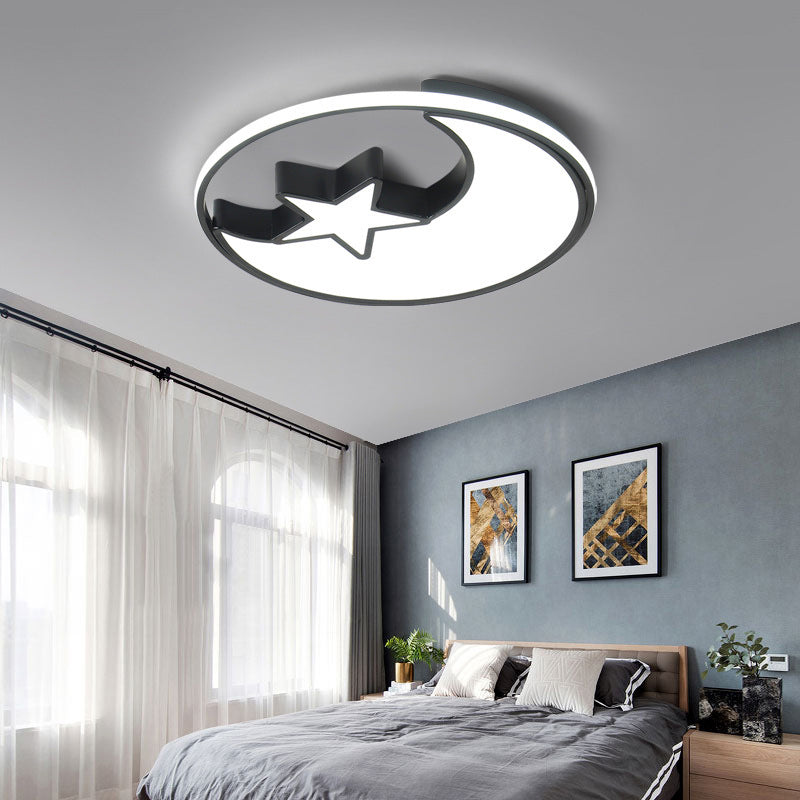 Kids Star Flush Mount Light Metal Ceiling Light Fixture for Bedroom