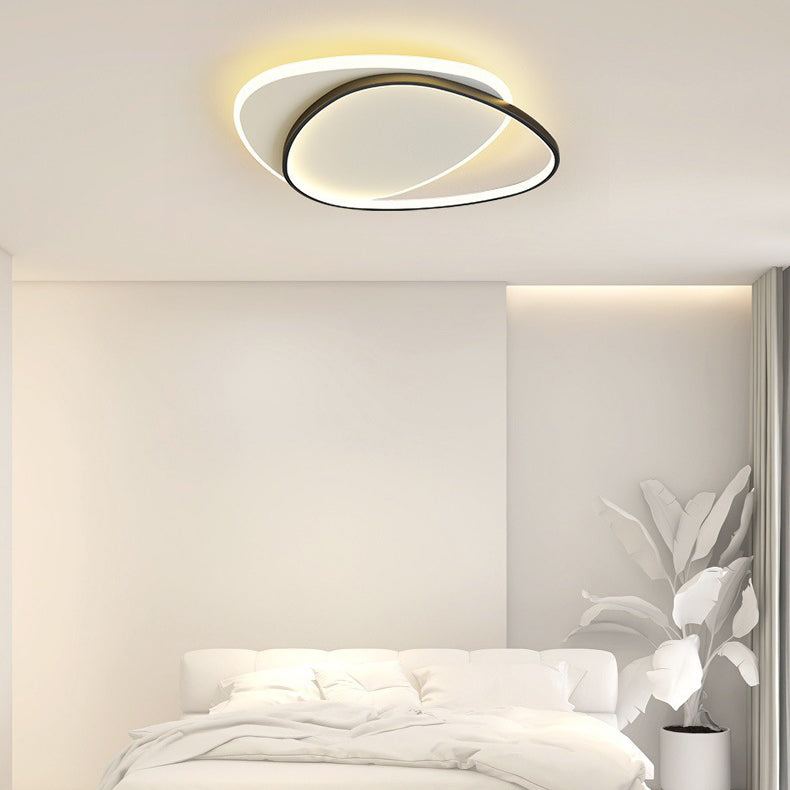 Minimalism Flush Mount Triangle Metal LED Ceiling Light Fixture for Bedroom