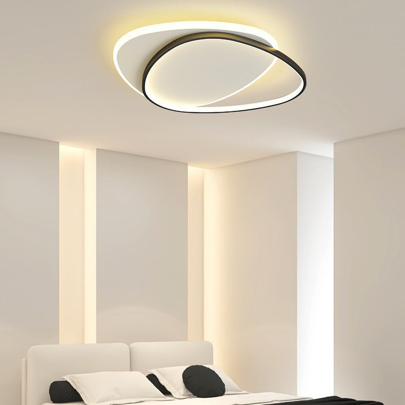 Minimalism Flush Mount Triangle Metal LED Ceiling Light Fixture for Bedroom