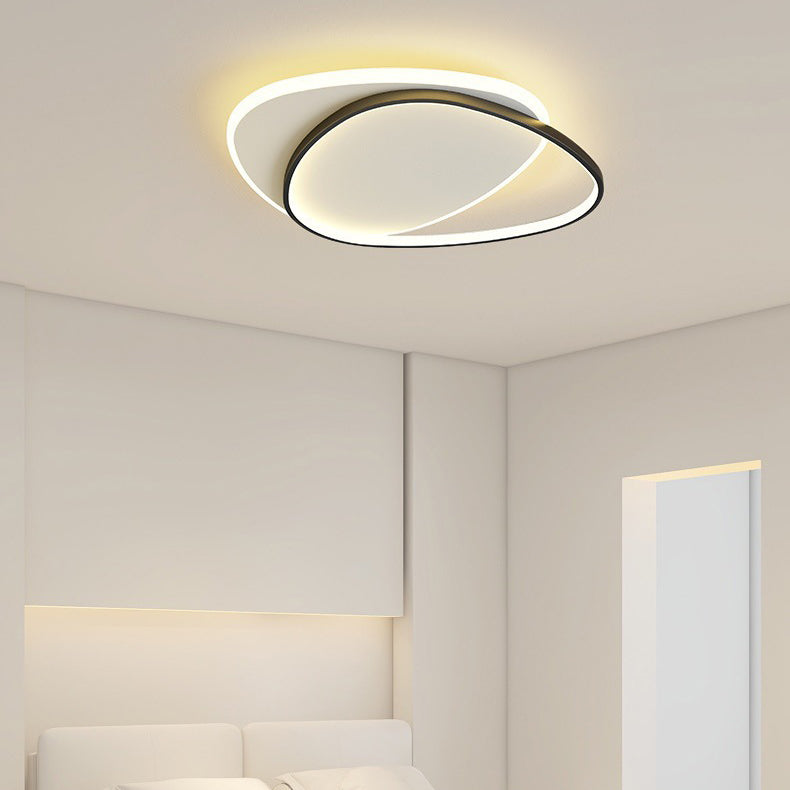 Minimalism Flush Mount Triangle Metal LED Ceiling Light Fixture for Bedroom