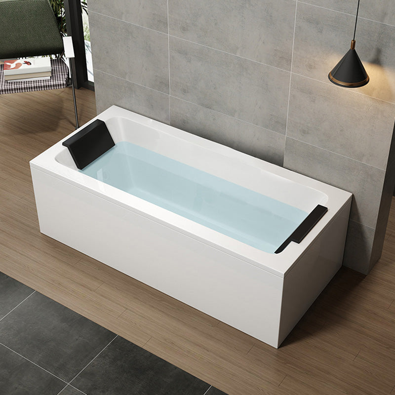 Back to Wall Soaking Antique Finish Bath Rectangular Modern Bath Tub