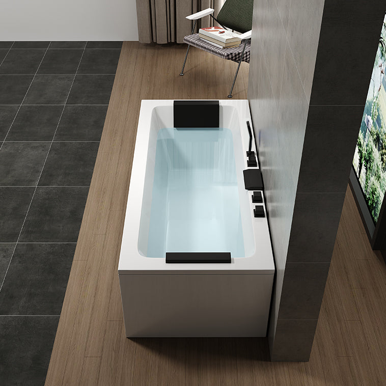 Back to Wall Soaking Antique Finish Bath Rectangular Modern Bath Tub