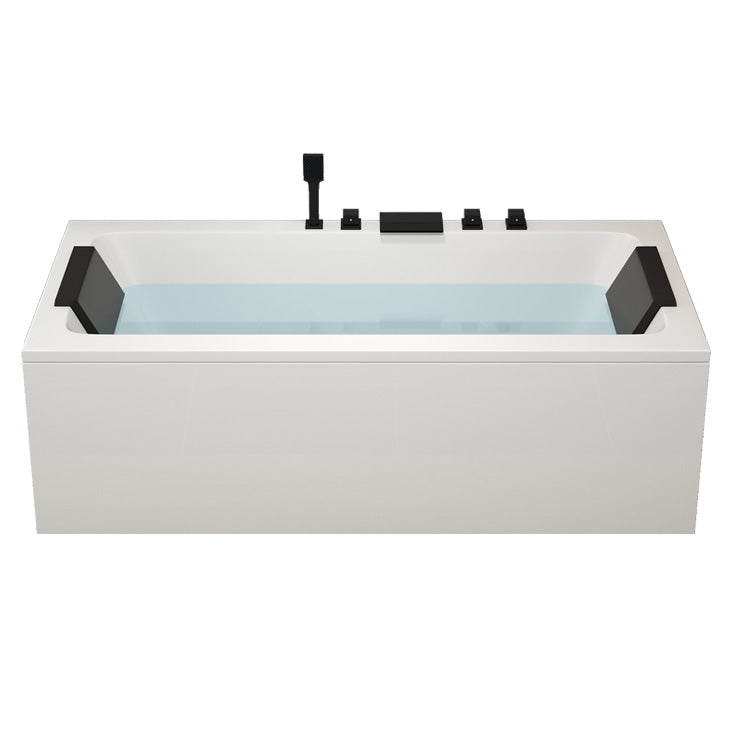 Back to Wall Soaking Antique Finish Bath Rectangular Modern Bath Tub