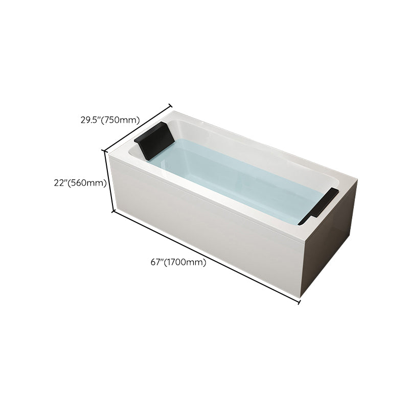 Back to Wall Soaking Antique Finish Bath Rectangular Modern Bath Tub