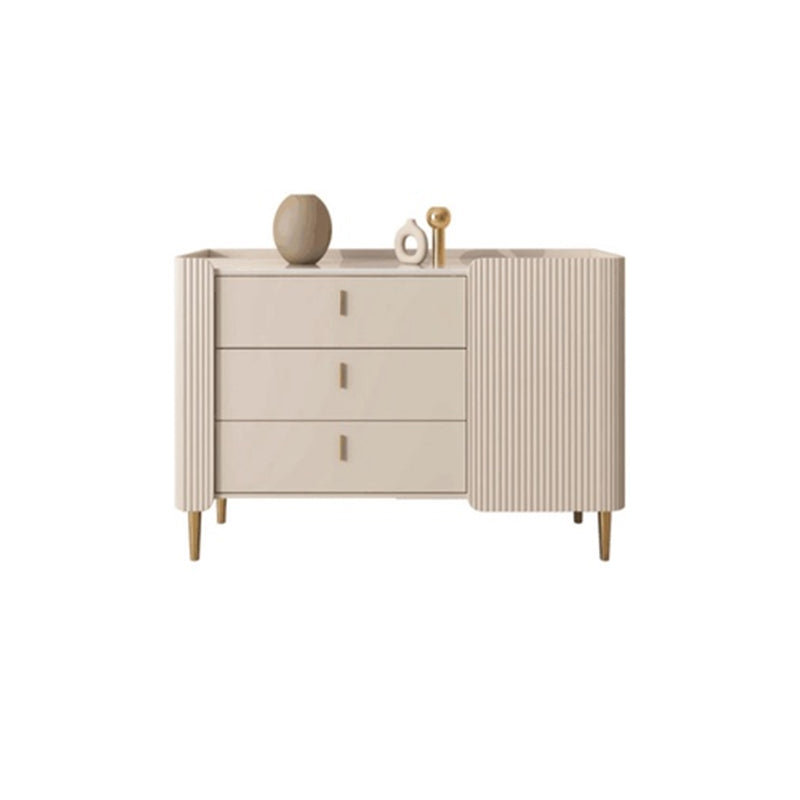 White Buffet Sideboard Dining Room Credenza with Drawers and Storage