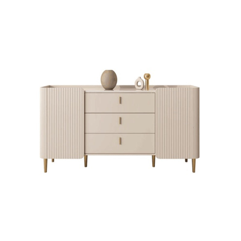 White Buffet Sideboard Dining Room Credenza with Drawers and Storage