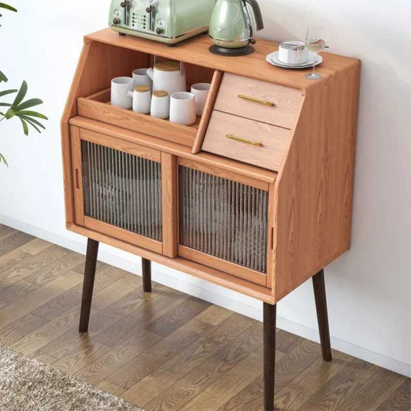 Modern Style Buffet Stand Solid Wood Buffet Sideboard with Drawers , 31.5"W