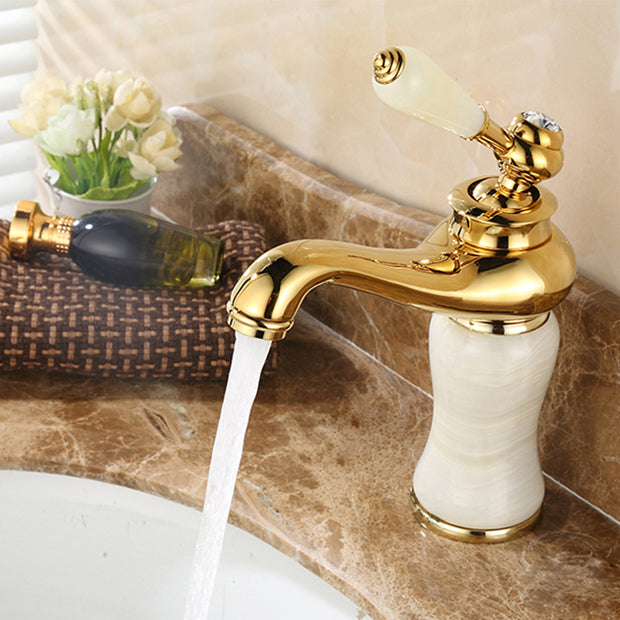 Glam Vessel Sink Faucet Lever Handle Low Arc Vessel Sink Bathroom Faucet