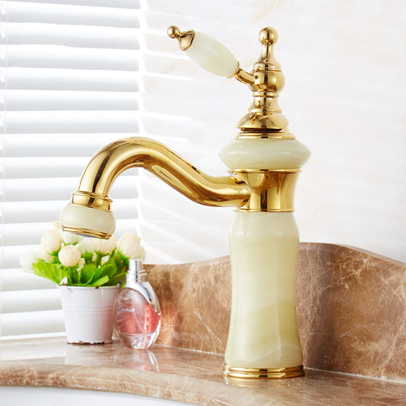 Glam Vessel Sink Faucet Lever Handle Low Arc Vessel Sink Bathroom Faucet