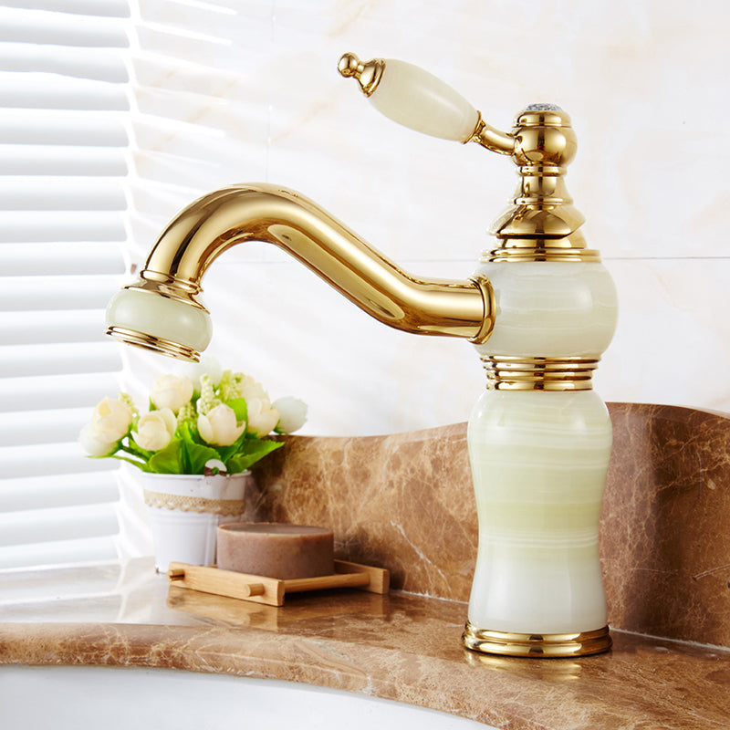 Glam Vessel Sink Faucet Lever Handle Low Arc Vessel Sink Bathroom Faucet