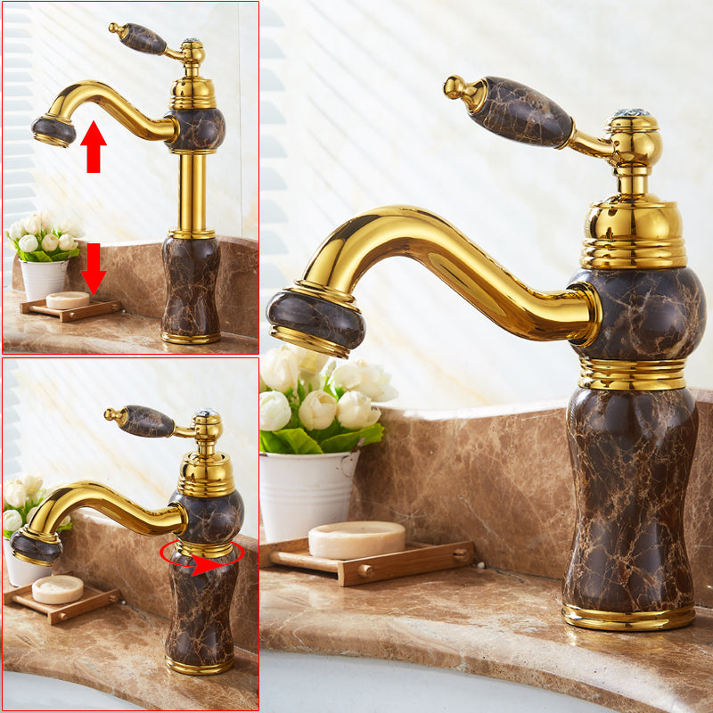 Glam Vessel Sink Faucet Lever Handle Low Arc Vessel Sink Bathroom Faucet