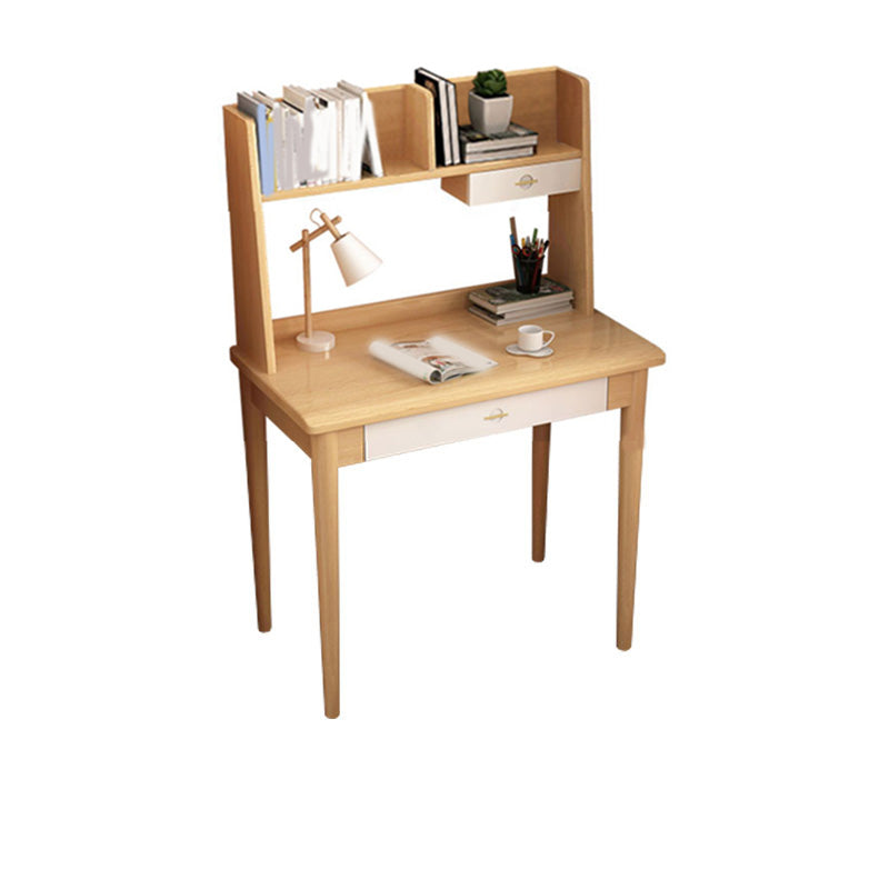 Scandinavian Home Drawing Desk Solid Wood Writing Desk with Storage Drawer