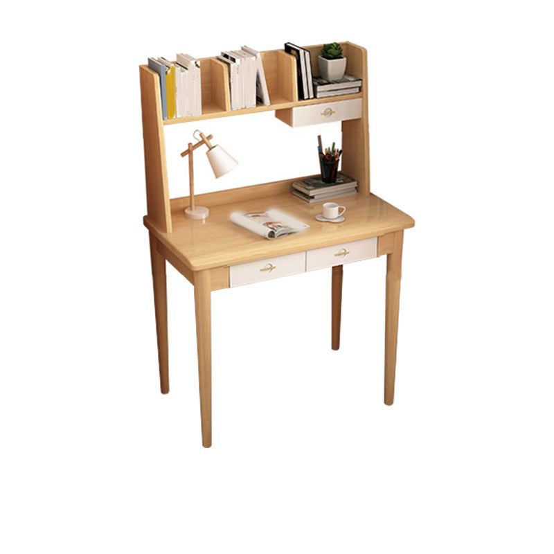 Scandinavian Home Drawing Desk Solid Wood Writing Desk with Storage Drawer