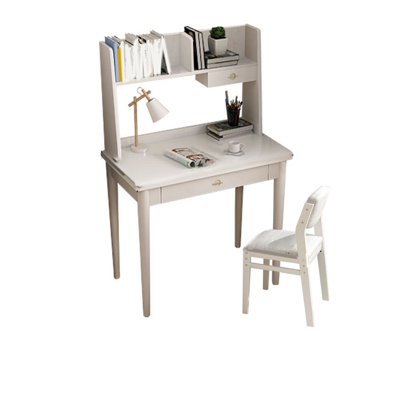 Scandinavian Home Drawing Desk Solid Wood Writing Desk with Storage Drawer