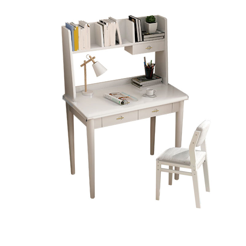 Scandinavian Home Drawing Desk Solid Wood Writing Desk with Storage Drawer