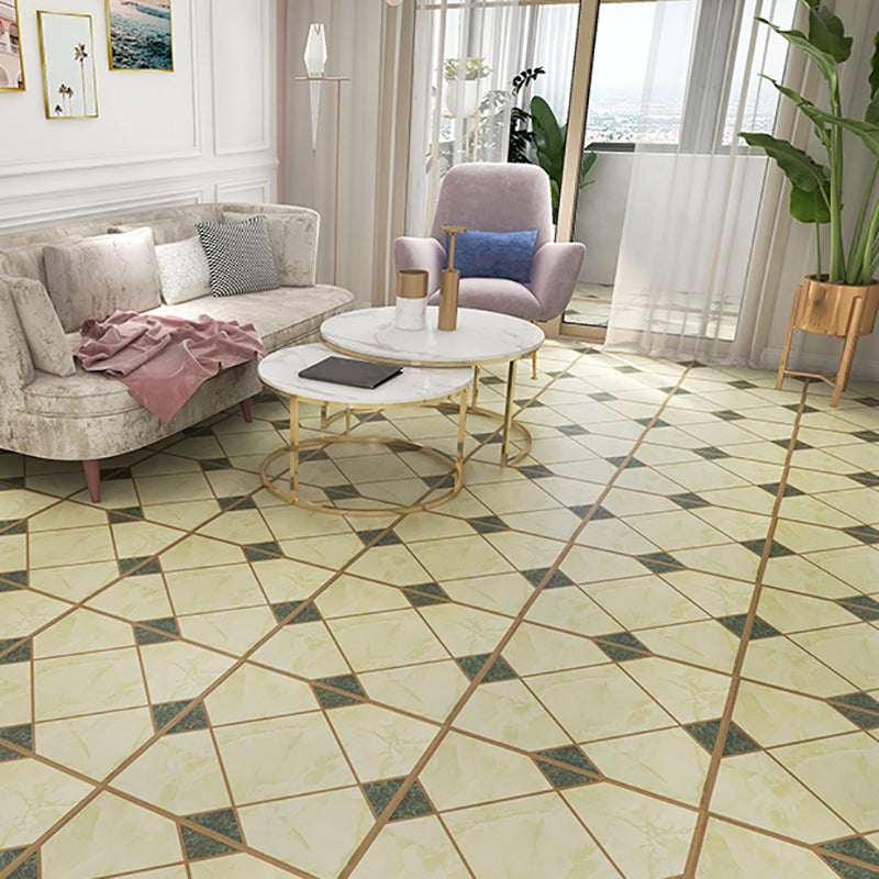 Vinyl Flooring Floral Print Square PVC Indoor Vinyl Flooring