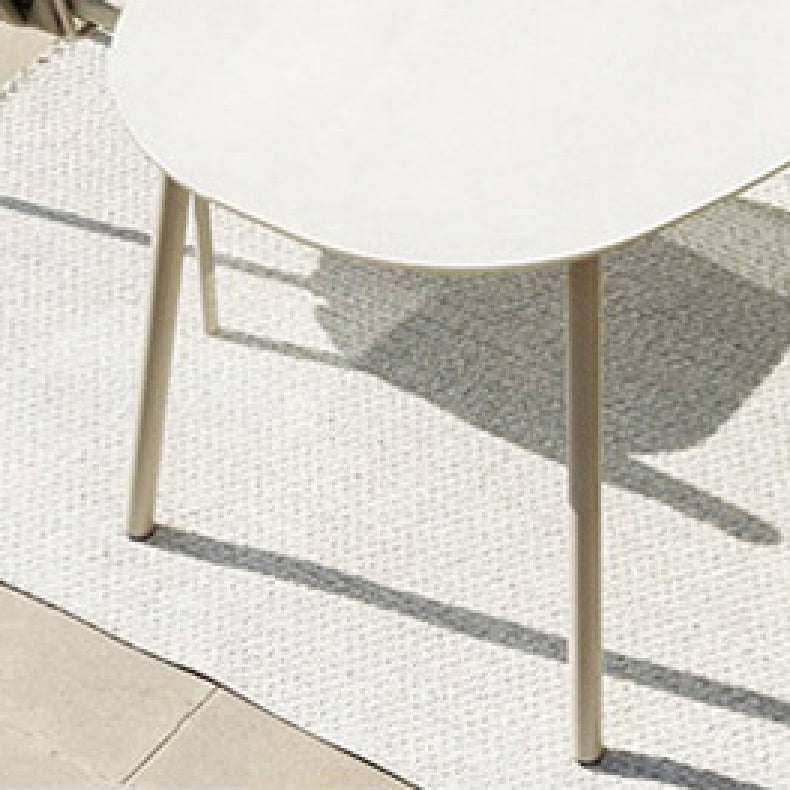 Modern Geometric Courtyard Table Stone Waterproof Outdoor Table