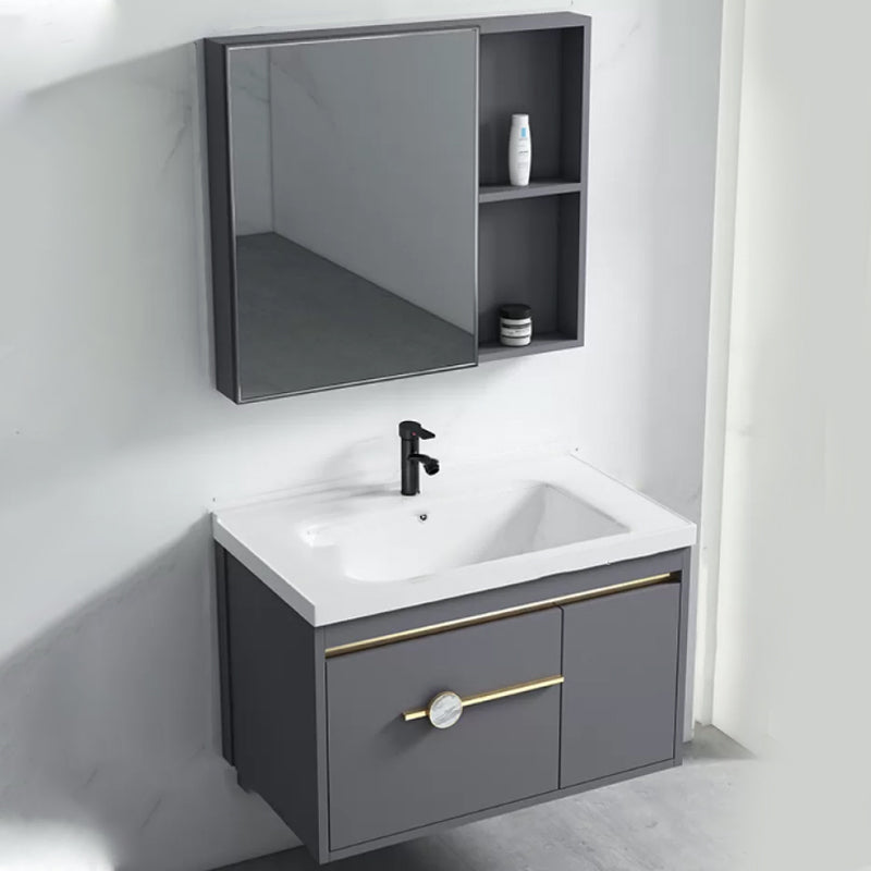 Glam Bathroom Vanity Set Wall Mount Faucet Included Bathroom Sink Vanity