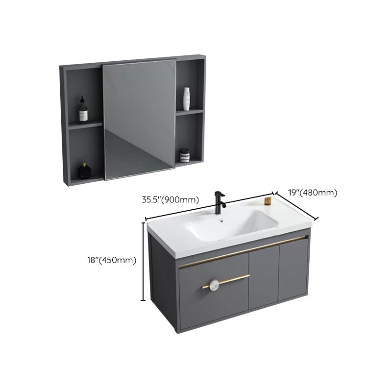 Glam Bathroom Vanity Set Wall Mount Faucet Included Bathroom Sink Vanity