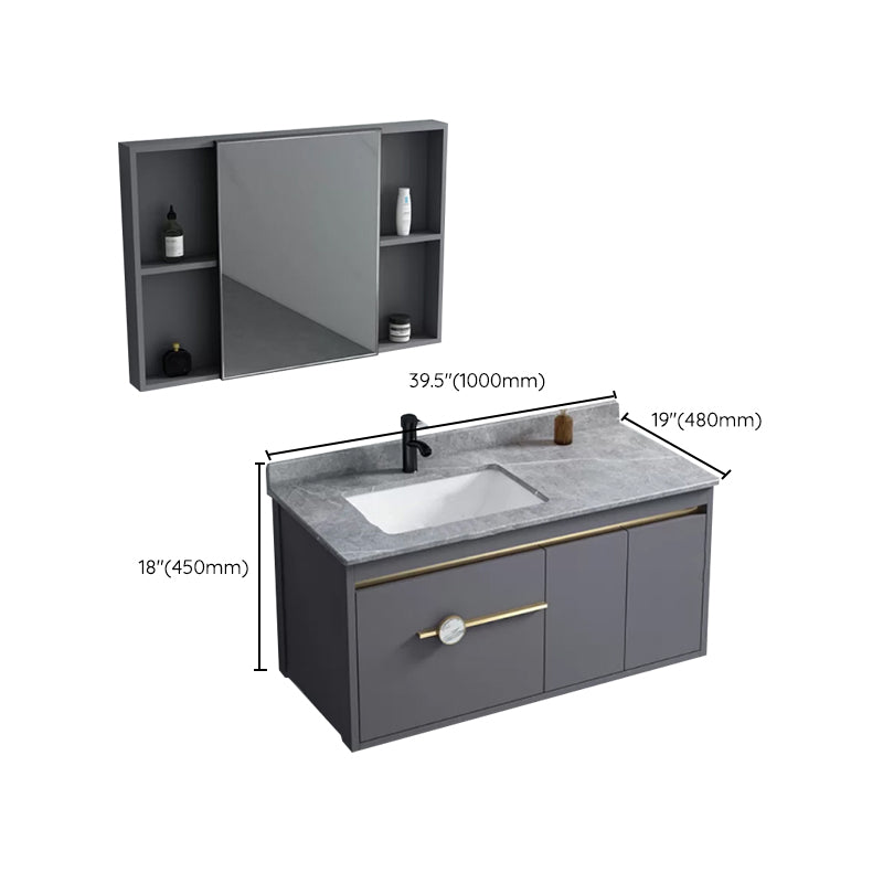 Glam Bathroom Vanity Set Wall Mount Faucet Included Bathroom Sink Vanity