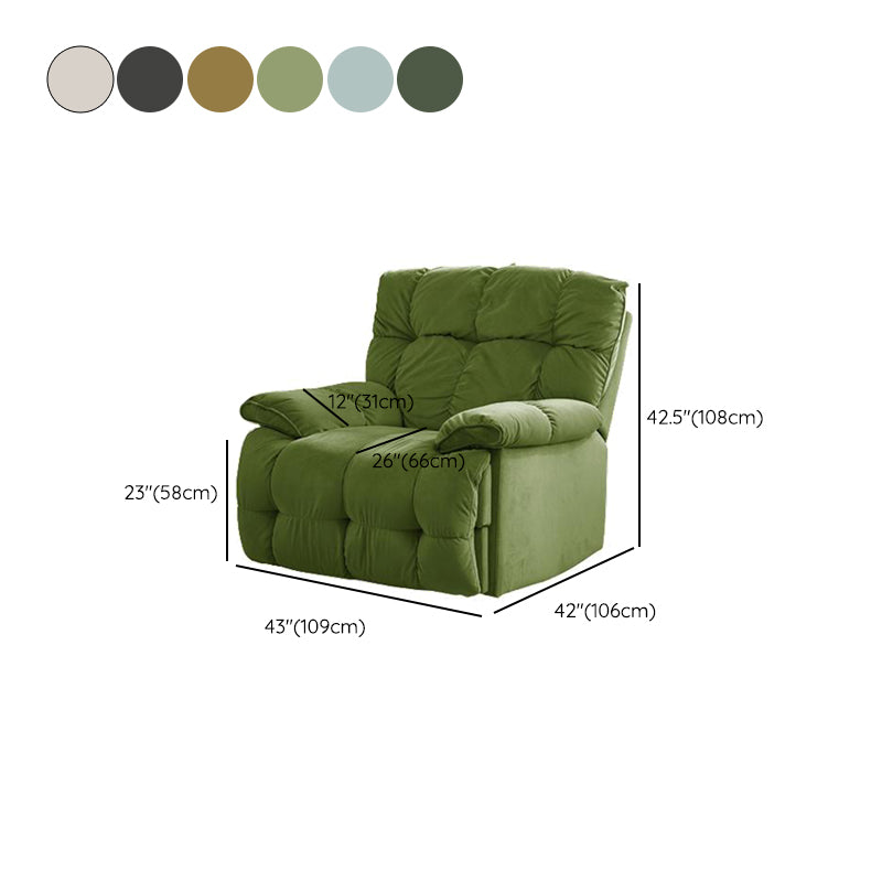 Solid Color Standard Recliner Metal Frame Recliner Chair with Footrest