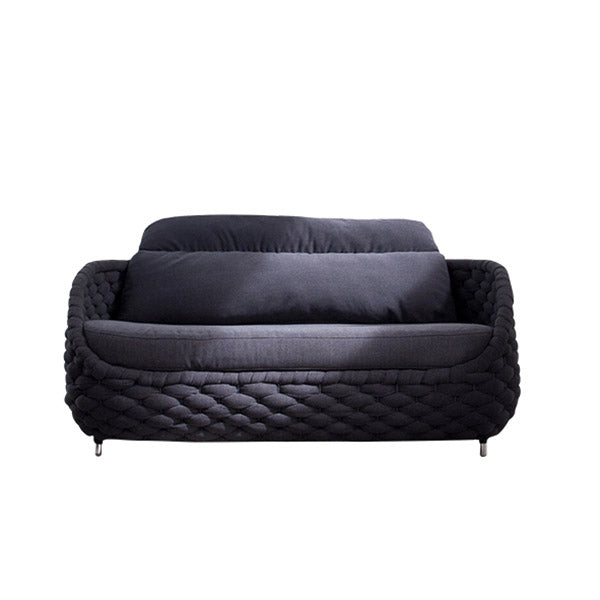 Modern & Contemporary Outdoor Patio Sofa With Cushions UV Resistant Gray