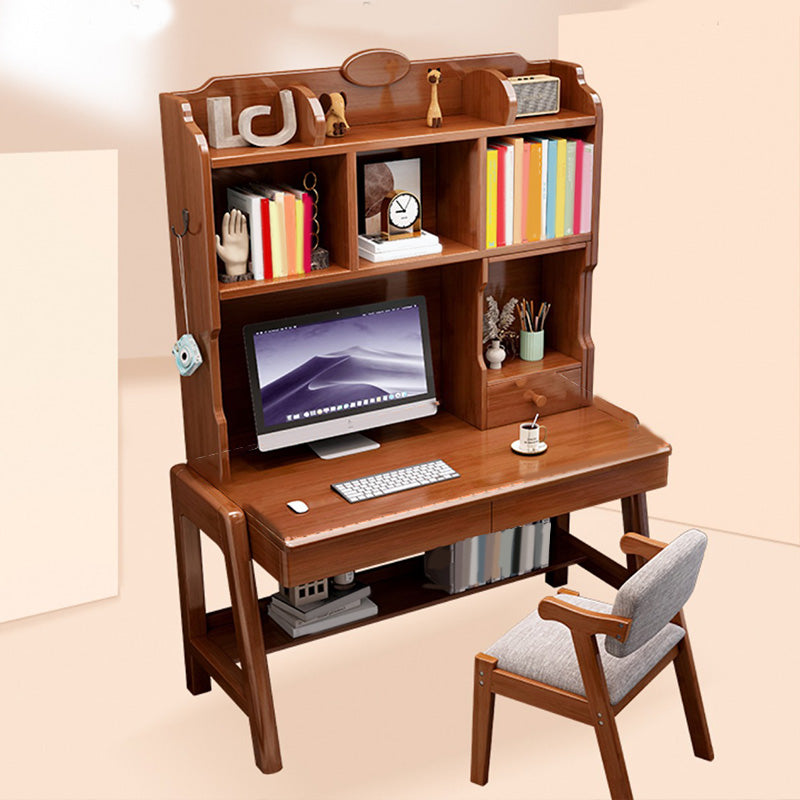 Ergonomic Study Desk Home Table and Chair Set with Storage Drawers