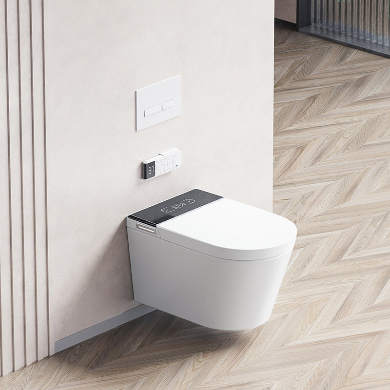 Antimicrobial Wall Hung Toilet Elongated Smart Bidet with Heated Seat