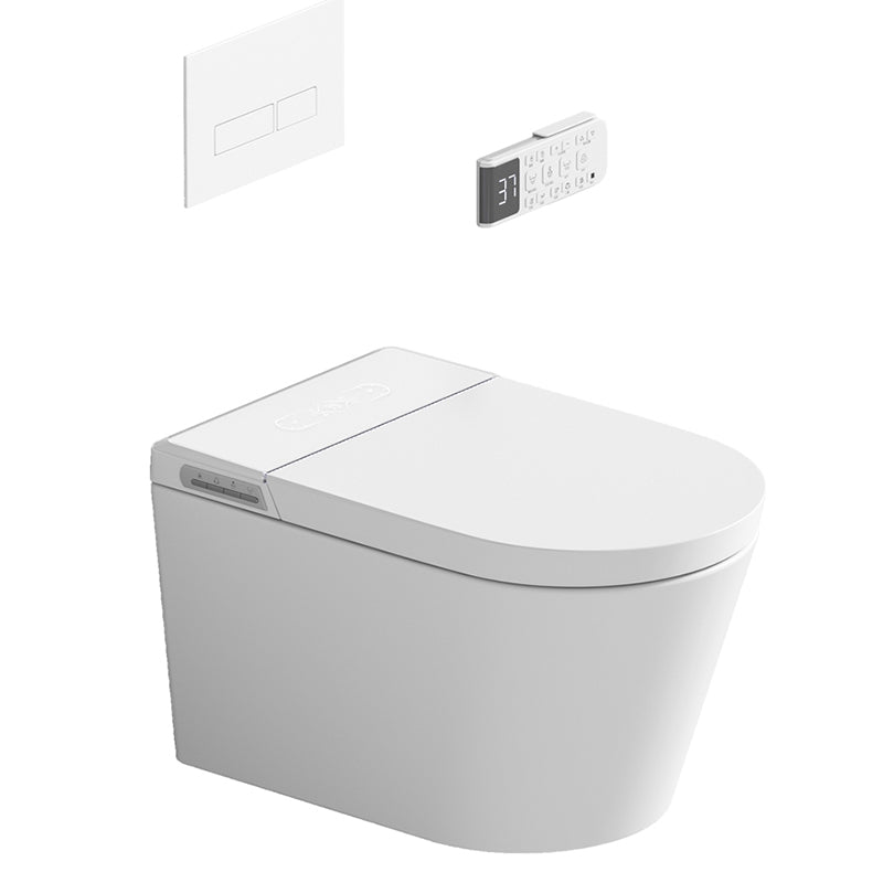 Antimicrobial Wall Hung Toilet Elongated Smart Bidet with Heated Seat