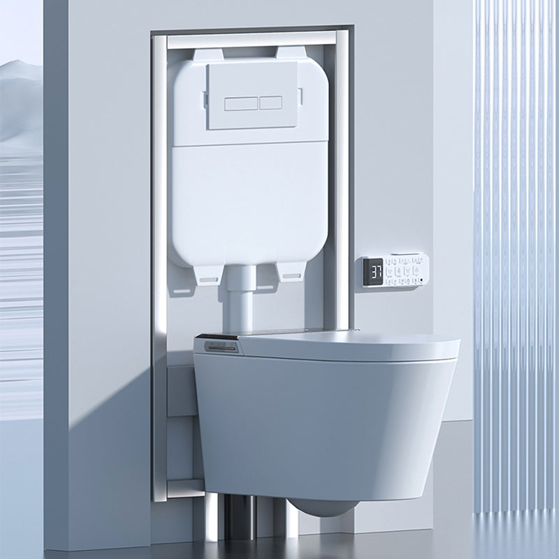 Antimicrobial Wall Hung Toilet Elongated Smart Bidet with Heated Seat