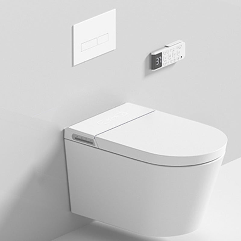 Antimicrobial Wall Hung Toilet Elongated Smart Bidet with Heated Seat