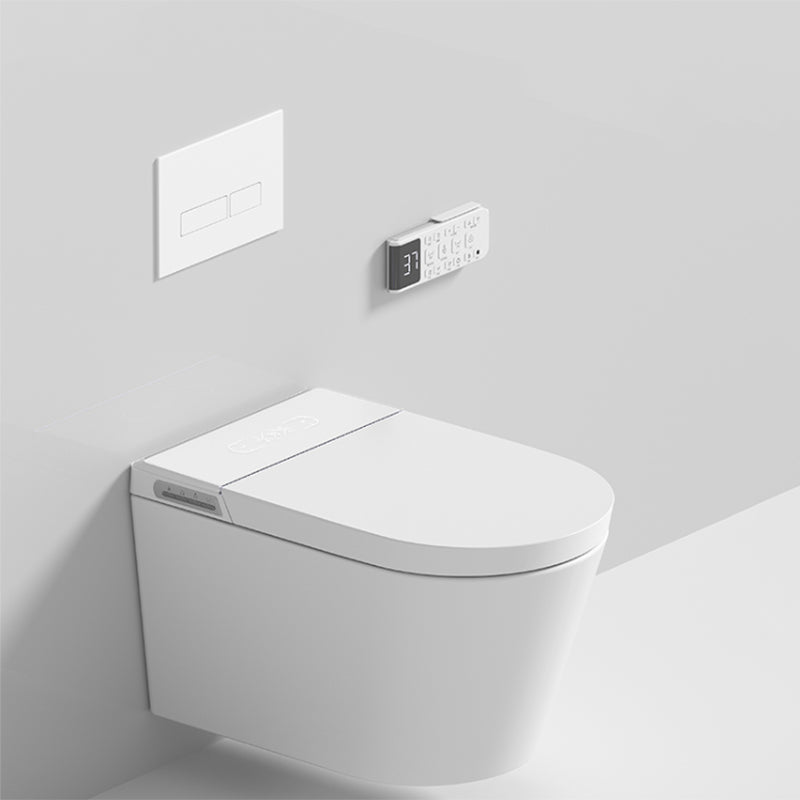 Antimicrobial Wall Hung Toilet Elongated Smart Bidet with Heated Seat