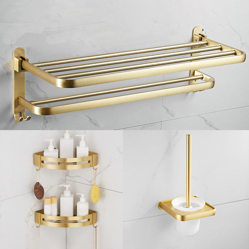 Modern Gold Bathroom Accessory Kit Towel Bar Bath Shelf Bath Hardware Set