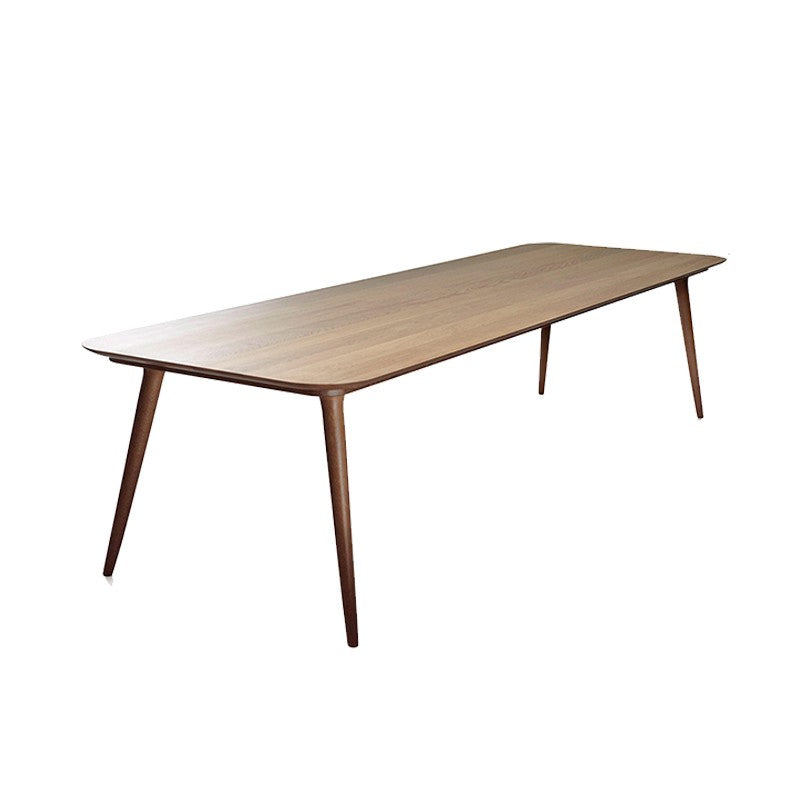 Rectangular Shaped Office Conference Table 4 Legs Writing Desk in Brown