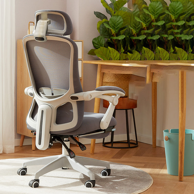 Modern Office Chair Tilt Mechanism No Distressing Ergonomic Desk Chair with Wheels