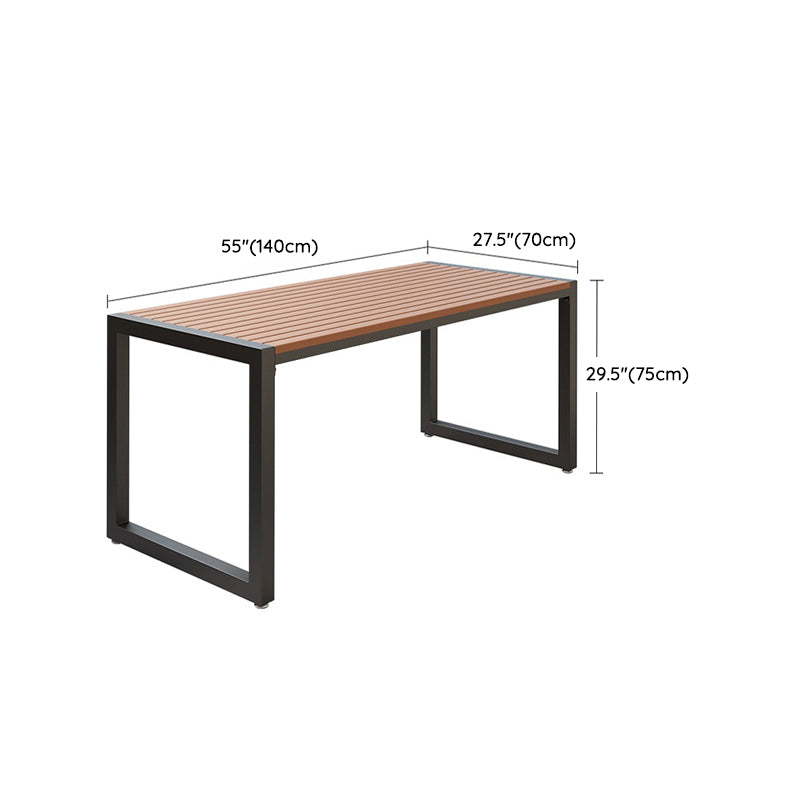 Modern Rectangle Patio Dining Table 1/3/5/7 Pieces Rectangle Dining Set