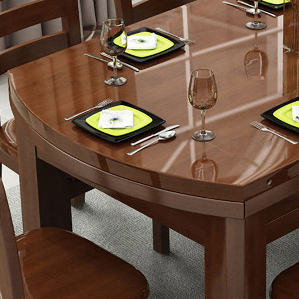 Dining Room Dinner Table 4 Legs Rubberwood Round Dining Table