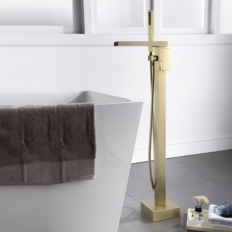 Modern Brass Freestanding Bathtub Faucet with Hose Bathtub Faucet