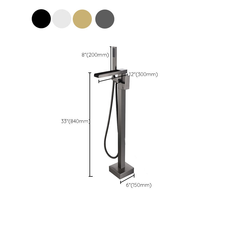 Modern Brass Freestanding Bathtub Faucet with Hose Bathtub Faucet