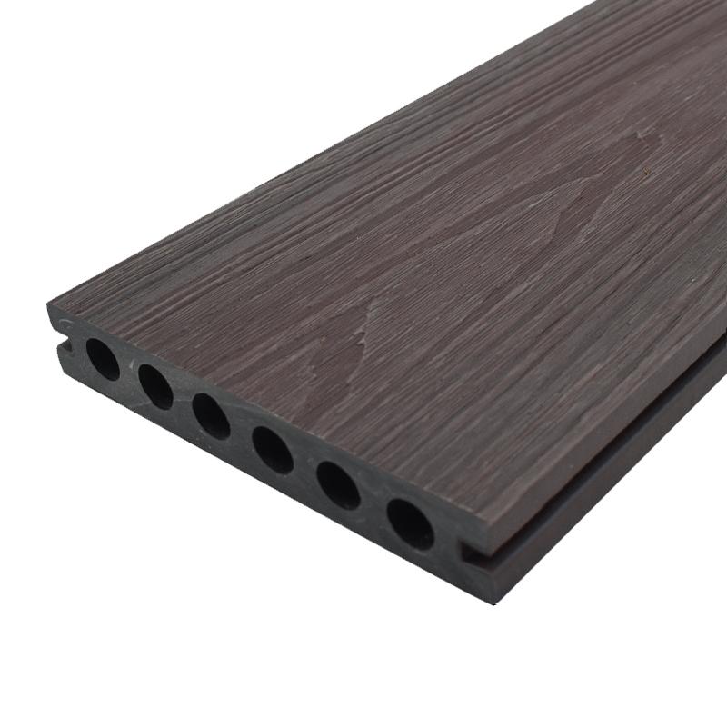 Composite Deck Plank Solid Color Wire Brushed Deck Tiles for Outdoor