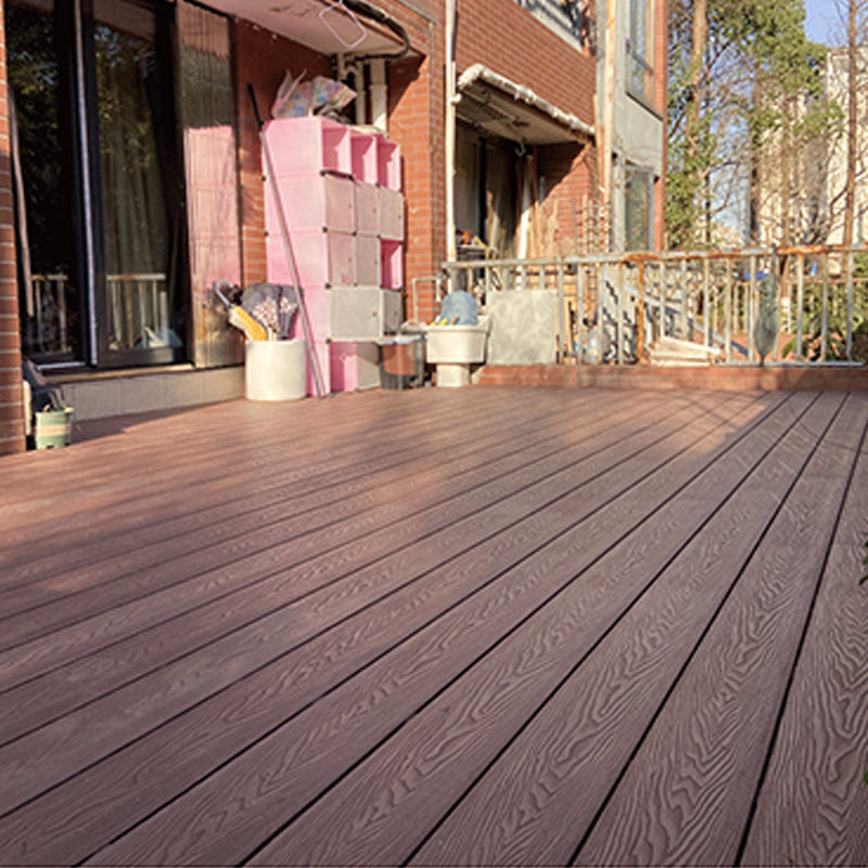 Composite Deck Plank Solid Color Wire Brushed Deck Tiles for Outdoor