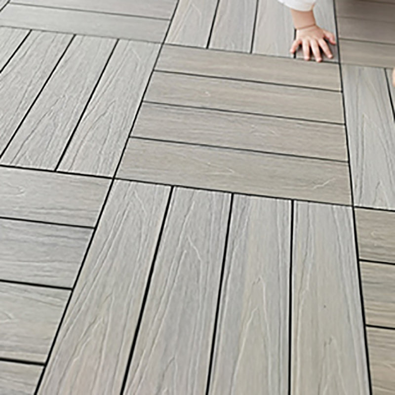 Engineered Square Flooring Tiles Water Resistant Interlocking for Patio Garden