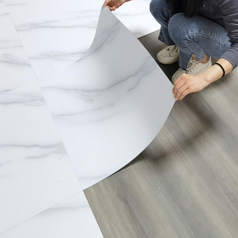 Vinyl Flooring Marble Print Peel and Stick Square PVC Vinyl Flooring