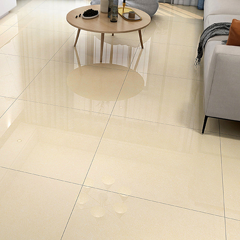 Modern Square Floor Tile Straight Edge Slip Resistant Polished Tile