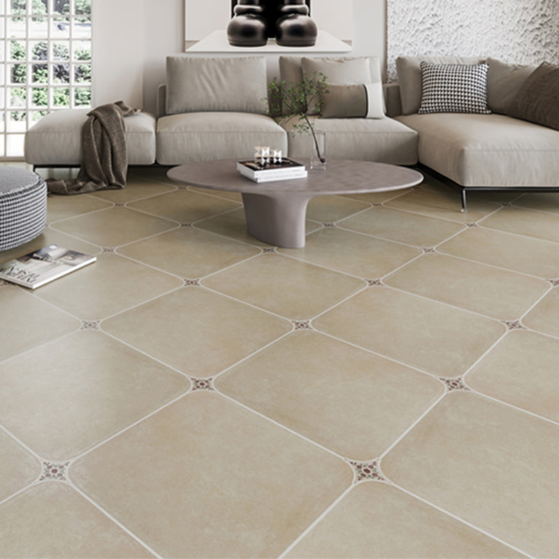 Traditional Style Slip Resistant Tile Matte Straight Edge Square Floor Tile