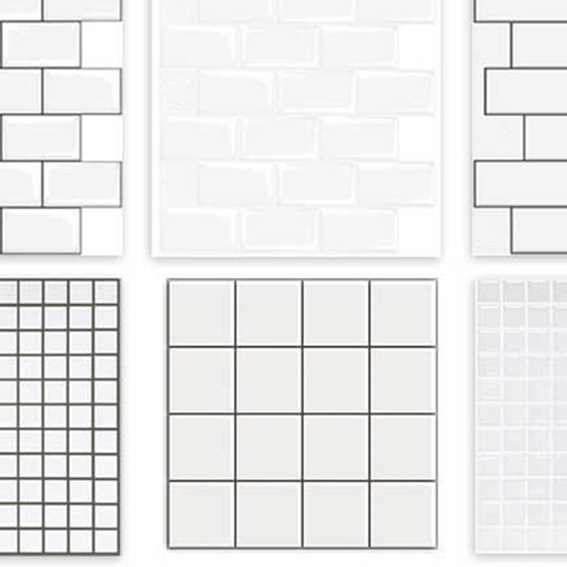 White Subway Tile Water Resistant Peel & Stick Tile for Kitchen Backsplash