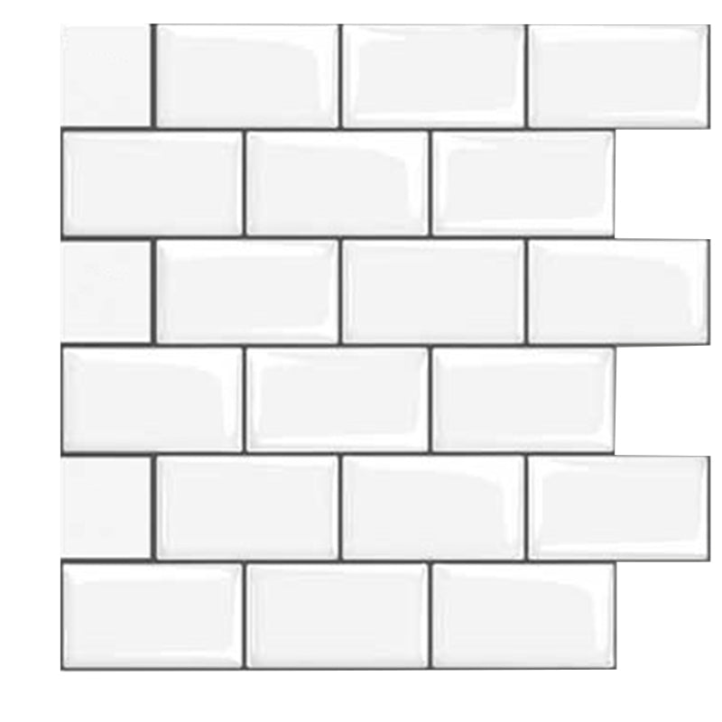 White Subway Tile Water Resistant Peel & Stick Tile for Kitchen Backsplash