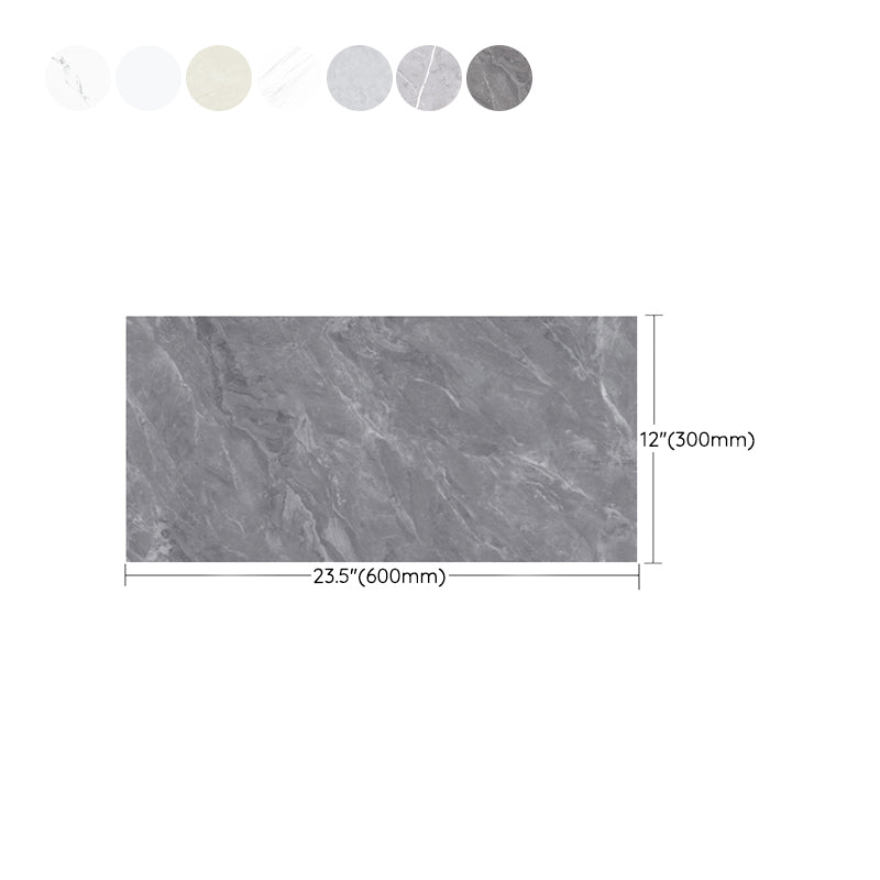 Water Resistant Peel & Stick Tile Marbling Single Tile for Bathroom Backsplash